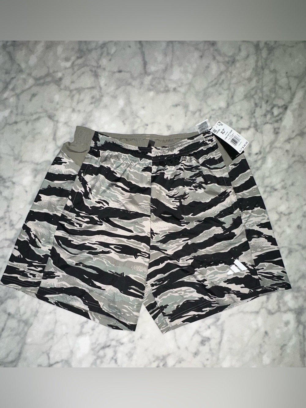 adidas Black Gray White Camo Shorts